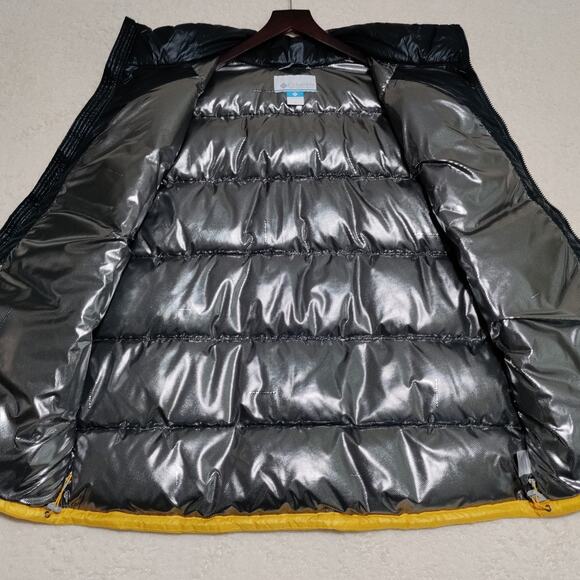 Columbia Men's Pike Lake Puffer Vest Size XL Thermal Omni-Heat Black Yellow NEW - Picture 8 of 13